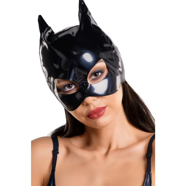 Maschera gatto a cappuccio effetto lucido