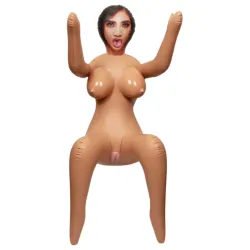 Bambola gonfiabile gambe piegate mulatta
