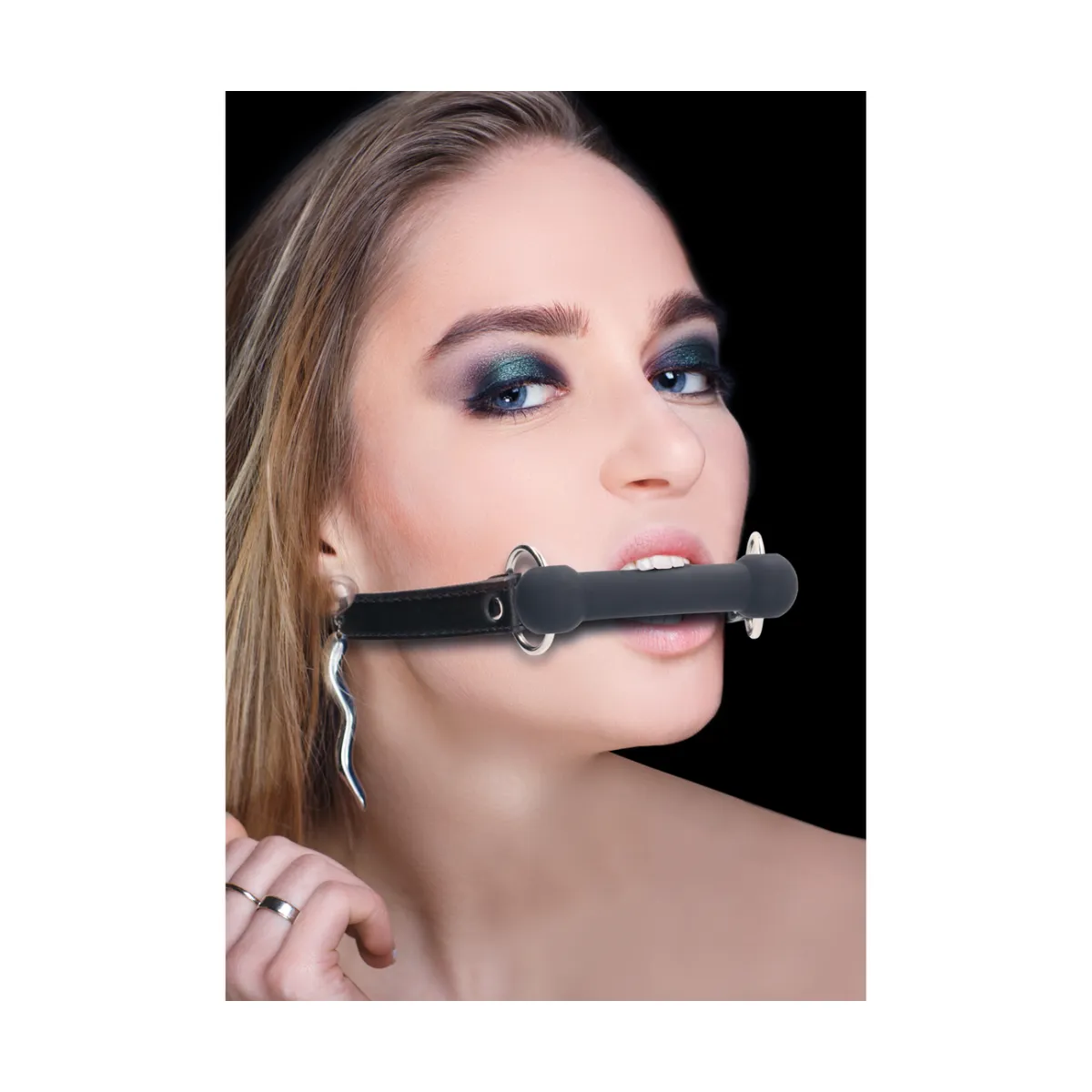 Bit Gag in silicone bavaglio BDSM regolabile