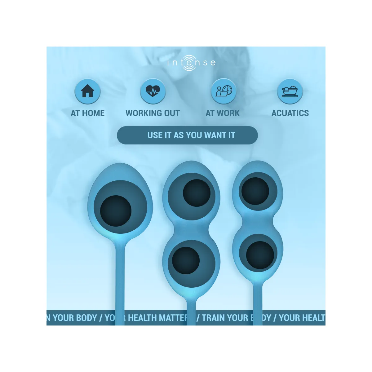 Set 3 palline silicone per pavimento pelvico