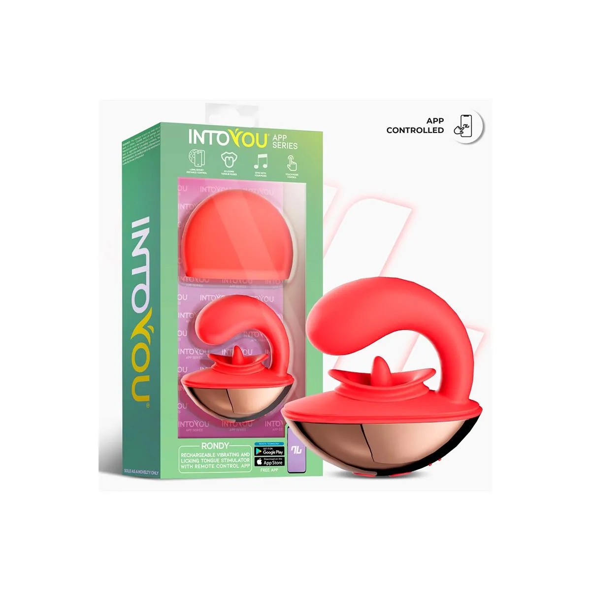 Vibratore donna con lingua vibrante e APP