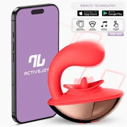 Vibratore donna con lingua vibrante e APP