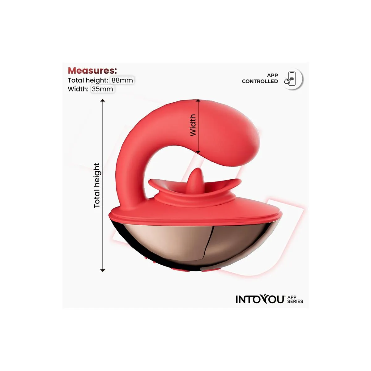 Vibratore donna con lingua vibrante e APP