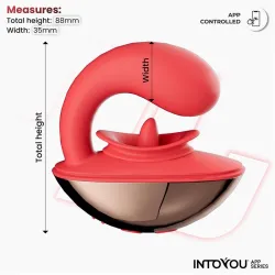 Vibratore donna con lingua vibrante e APP