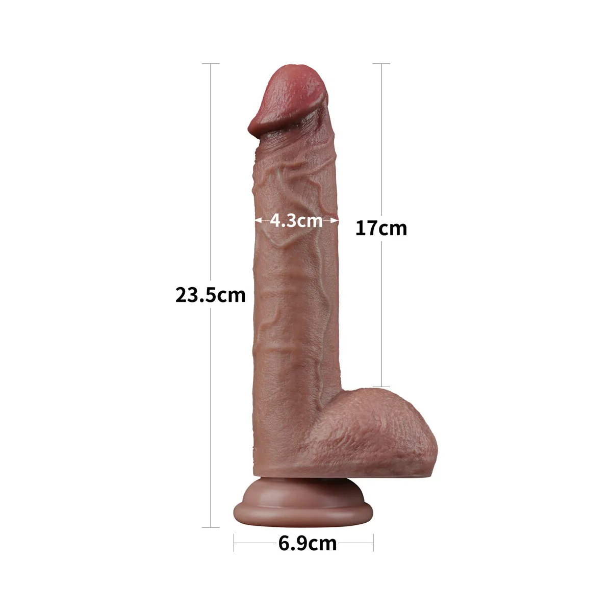 Dildo Realistico doppio strato 23,5 cm