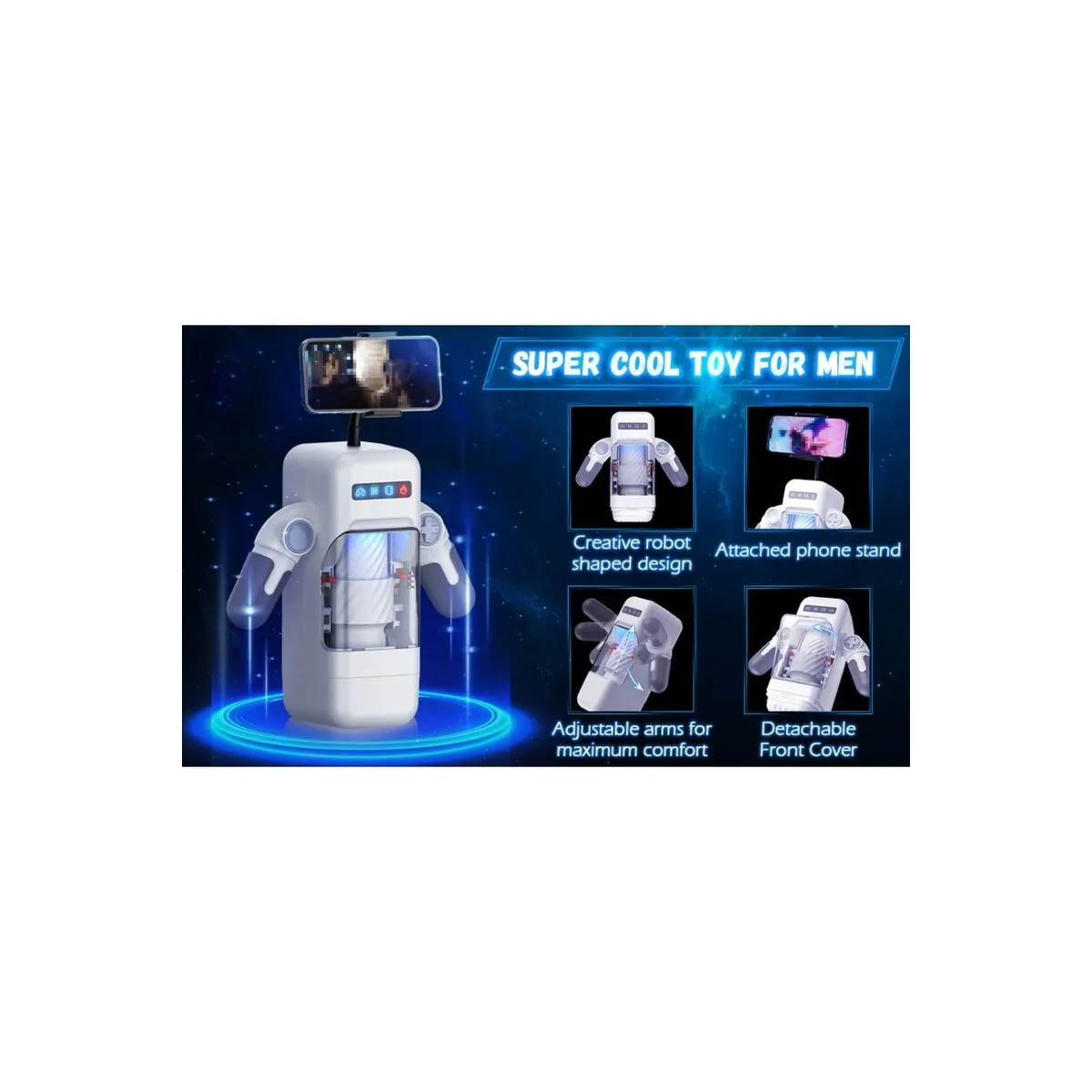 Masturbatore automatico scaldante e vibrante
