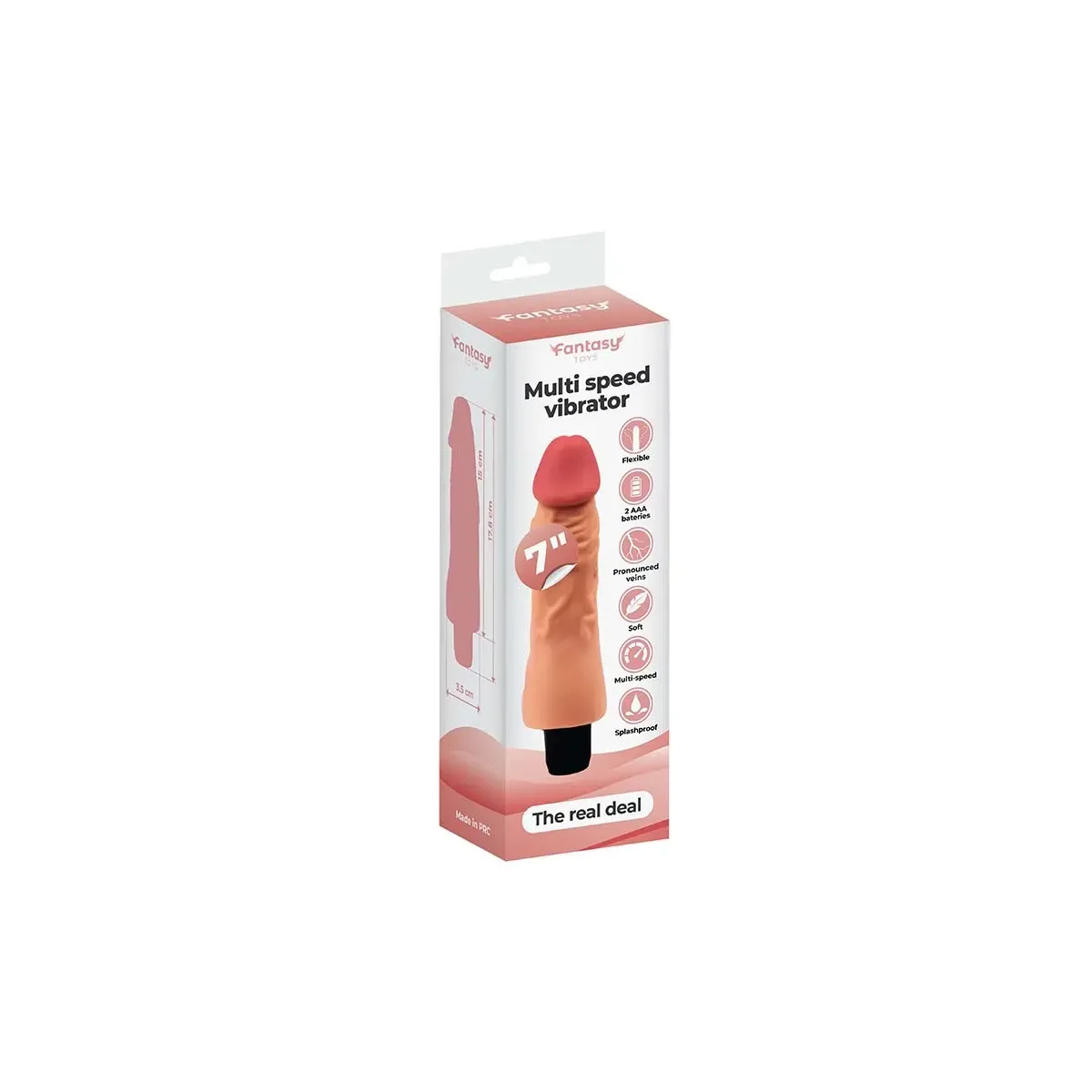 Vibratore Dildo Realistico morbido 17,5 cm