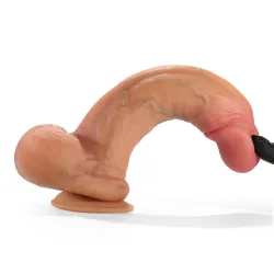 Dildo realistico silicone con ventosa 17,8 cm