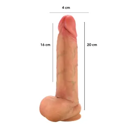 Dildo realistico silicone con ventosa 20 cm