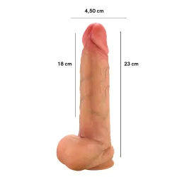 Dildo realistico silicone con ventosa 23 cm