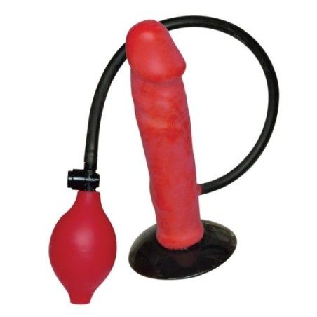Dildo gonfiabile rosso vibrante telecomandato