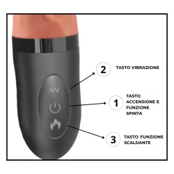 Vibratore Realistico a spinta e scaldante