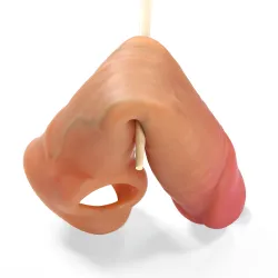 Guaina Pene Realistica con Anello Testicoli