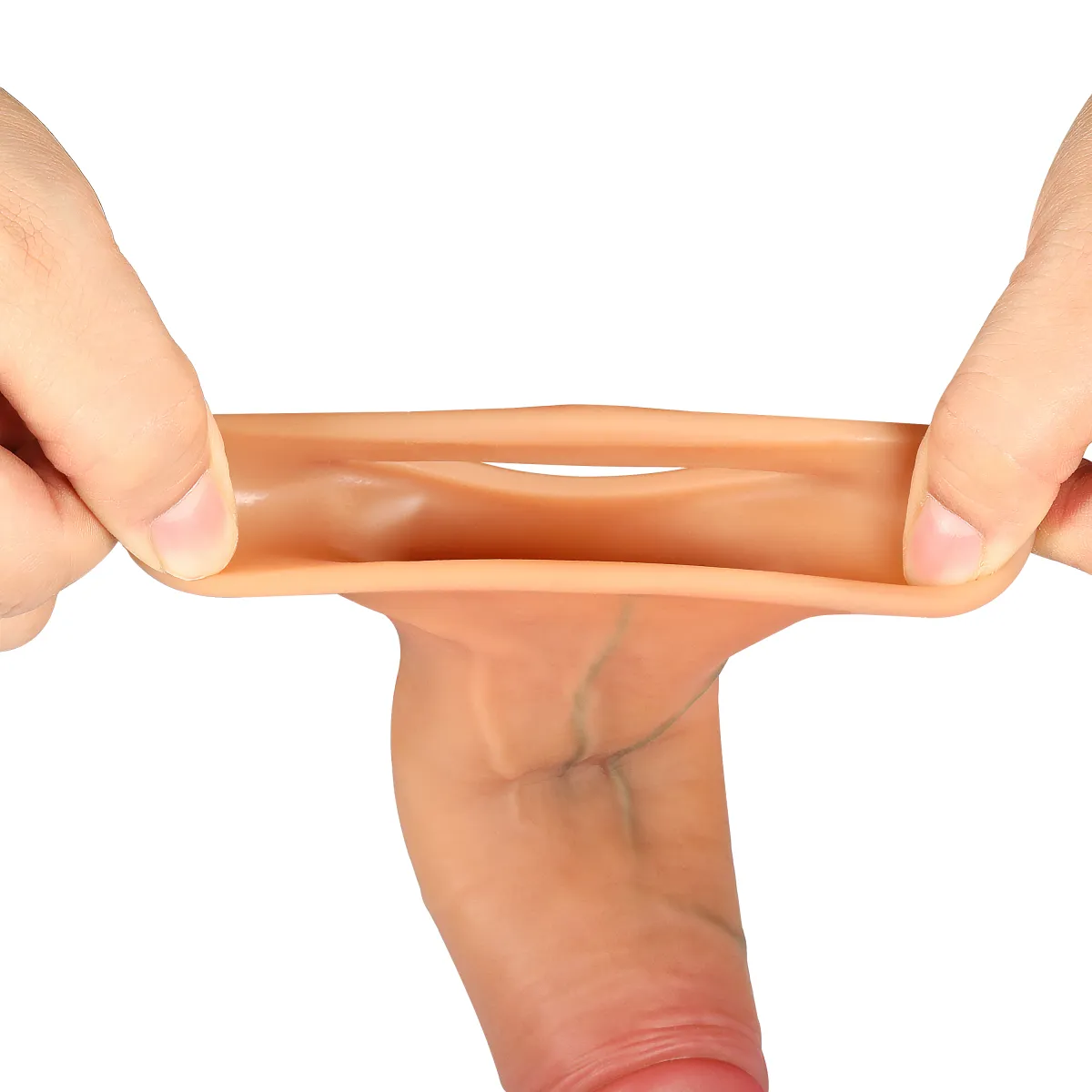 Guaina Pene Realistica con Anello Testicoli