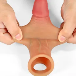 Guaina Pene Realistica con Anello Testicoli