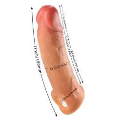 Guaina Pene Realistica con Anello Testicoli