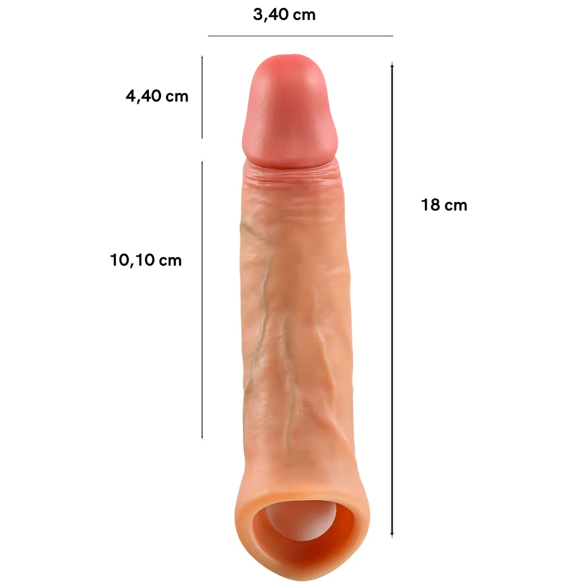 Guaina Pene Realistica con Anello Testicoli