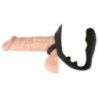 Anello per pene con plug anale nero Anello per pene con plug anale nero