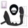 Anello per pene con plug anale nero Anello per pene con plug anale nero