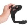 Anello per pene con plug anale nero Anello per pene con plug anale nero
