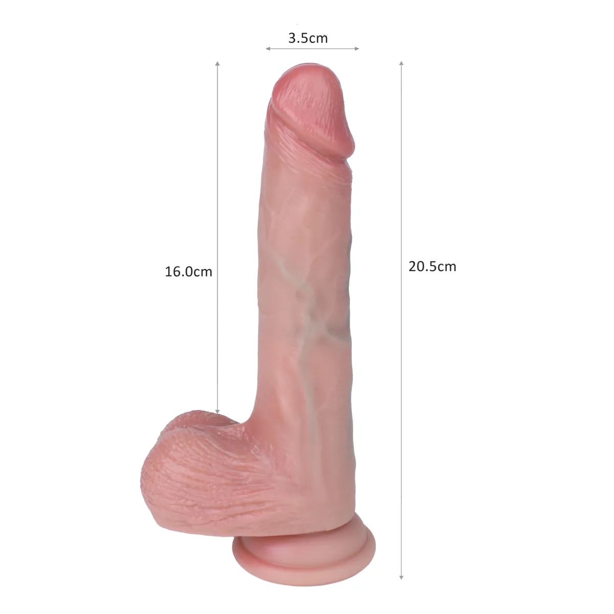 Vibratore Realistico Scaldante 20,5 cm Ø 3,5