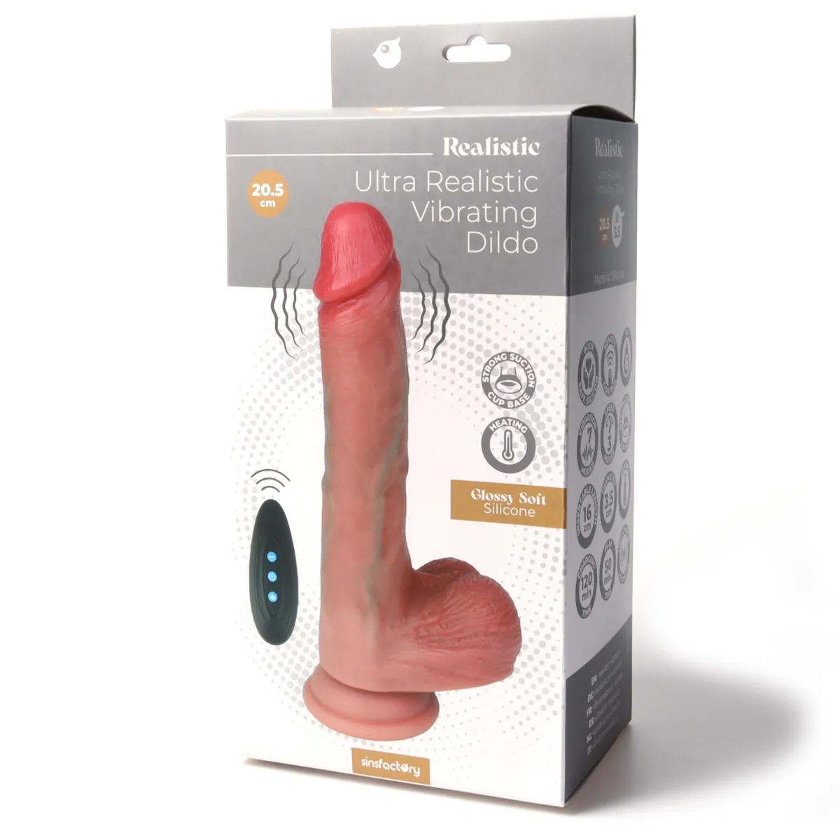 Vibratore Realistico Scaldante 20,5 cm Ø 3,5