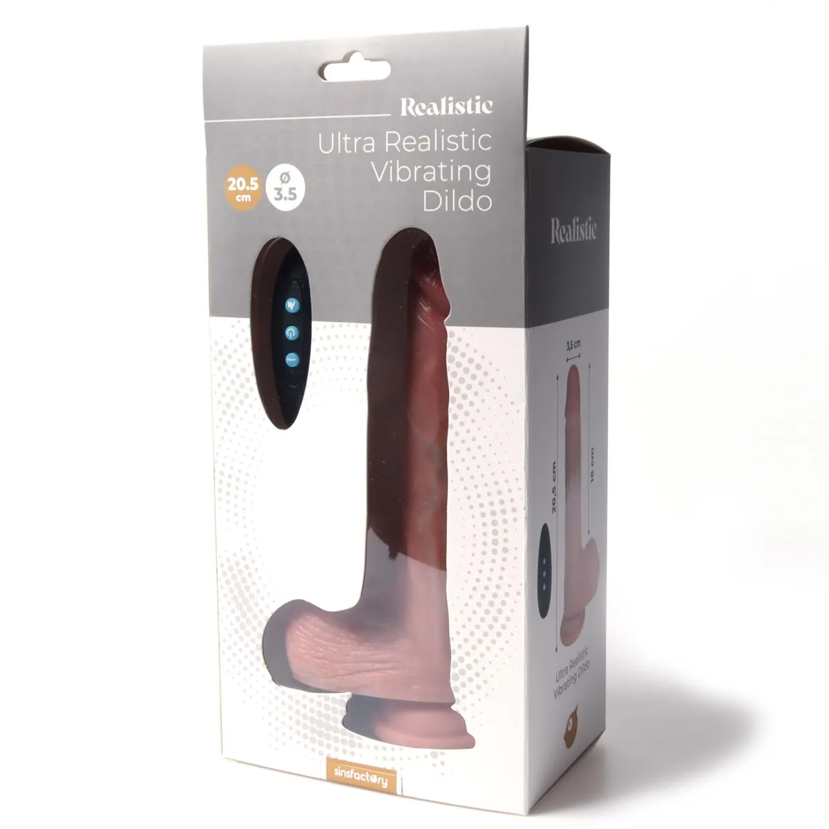 Vibratore Realistico Scaldante 20,5 cm Ø 3,5