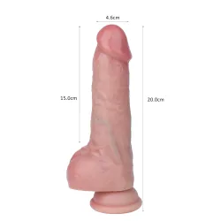 Vibratore Realistico Scaldante 20 cm Ø 4,6