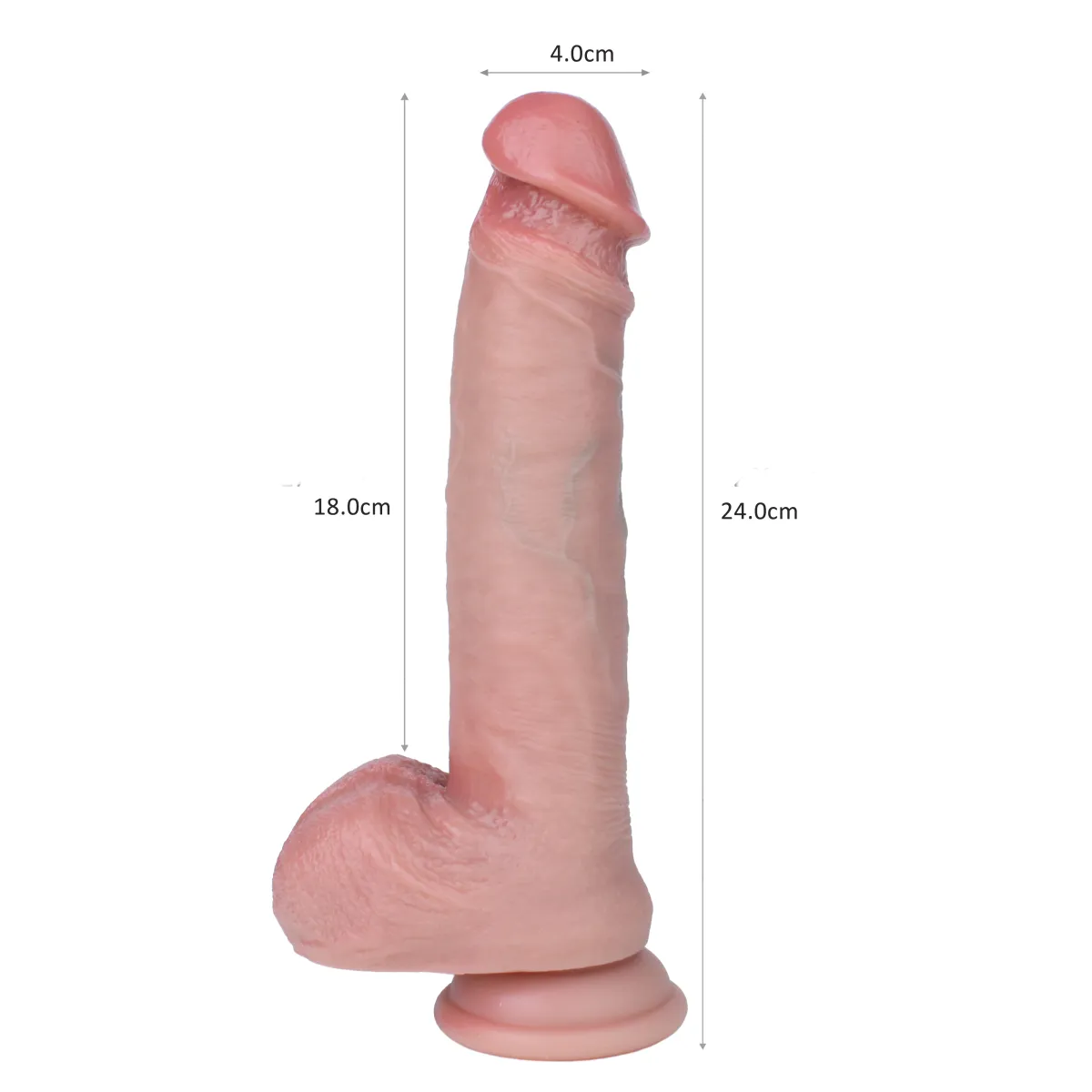 Vibratore Realistico Scaldante 24 cm Ø 4
