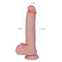 Vibratore Realistico Scaldante 24 cm Ø 4