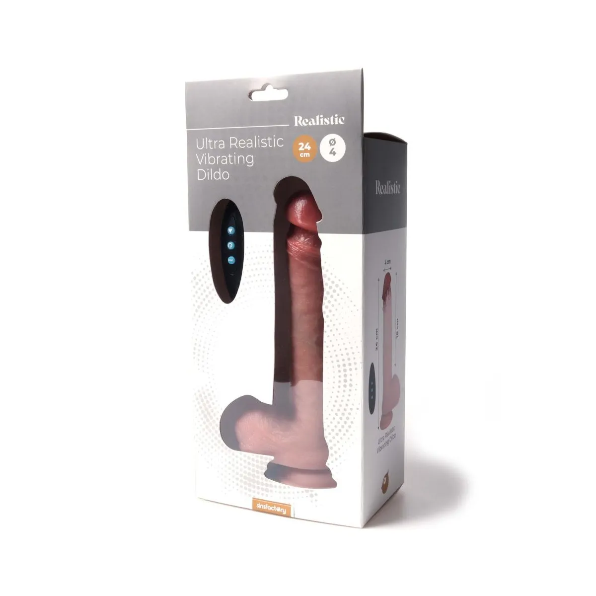 Vibratore Realistico Scaldante 24 cm Ø 4