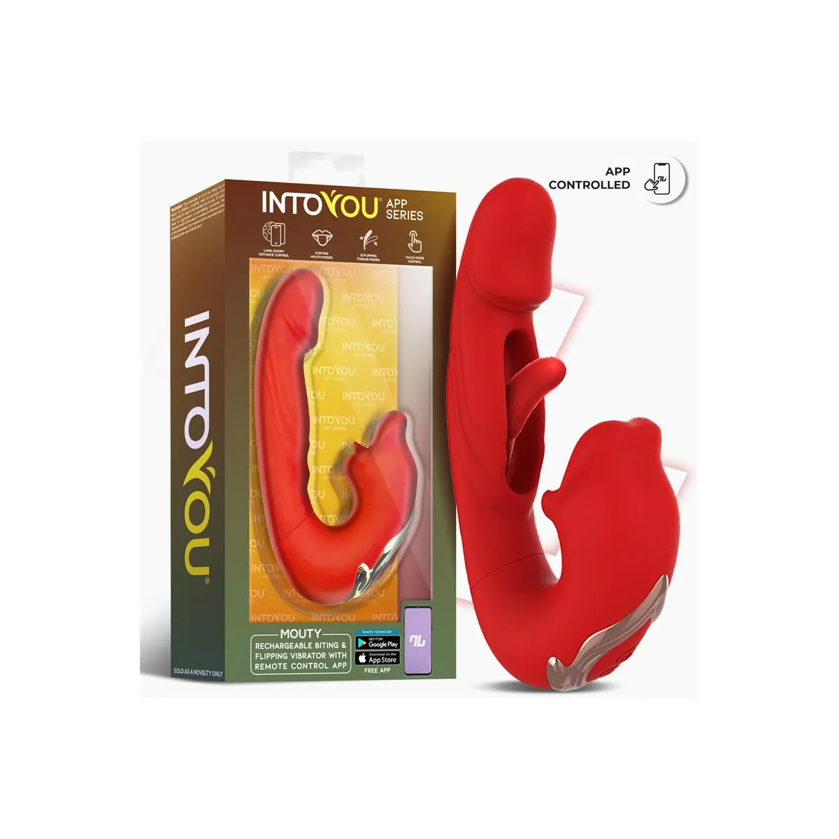 Vibratore Punto G + Flapping e Mordicchio
