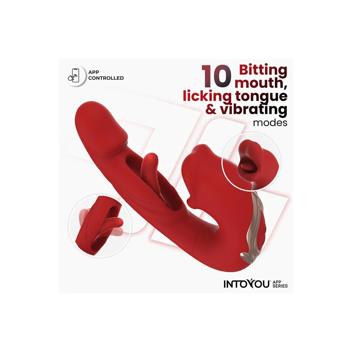 Vibratore Punto G + Flapping e Mordicchio