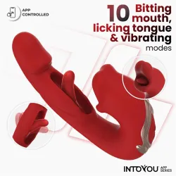 Vibratore Punto G + Flapping e Mordicchio