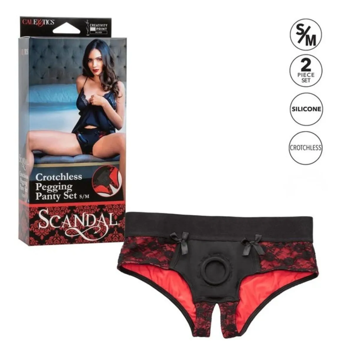 Slip strap-on senza cavallo con dildo per pegging