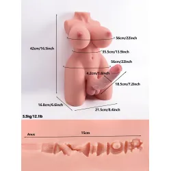 Mezzo busto Trans Realistico LadyBoy 5,5 kg