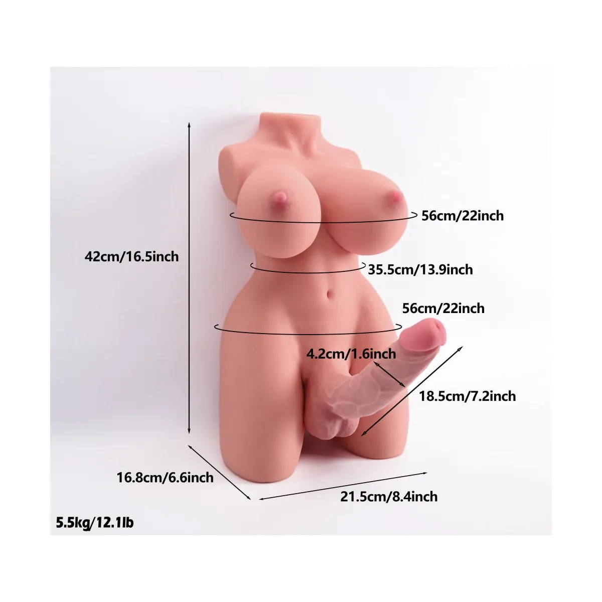 Mezzo busto Trans Realistico LadyBoy 5,5 kg