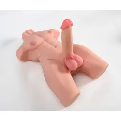 Mezzo Busto Maschile Realistico pene 17,5 cm