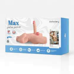 Mezzo Busto Maschile Realistico pene 17,5 cm
