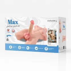 Mezzo Busto Maschile Realistico pene 17,5 cm