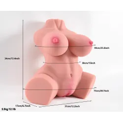 Mezzo Busto Femminile Realistico Curvy