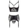 Bustier sexy con reggicalze e tanga aperto Bustier sexy con reggicalze e tanga aperto