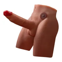 Mezzo Busto Uomo Pene vibrante e spinta 17 cm