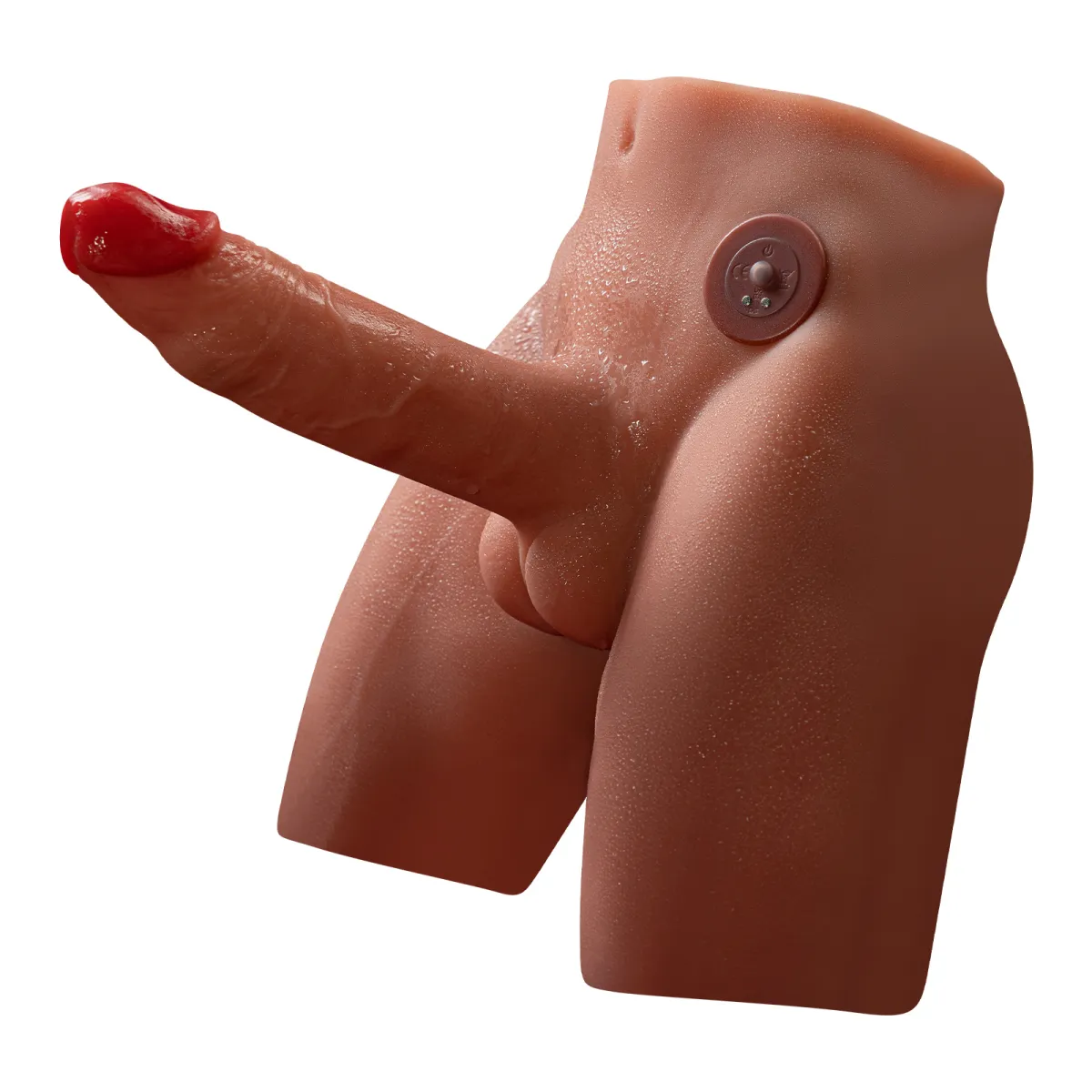 Mezzo Busto Uomo Pene vibrante e spinta 17 cm