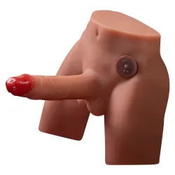 Mezzo Busto Uomo Pene vibrante e spinta 17 cm