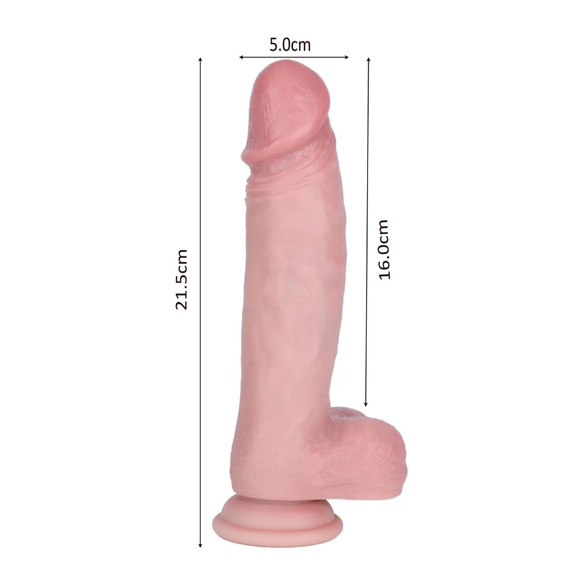 Dildo Vibrante a Spinta Scaldante 21,5 cm