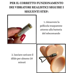 Dildo Vibrante Spinta Scaldante e Tapping