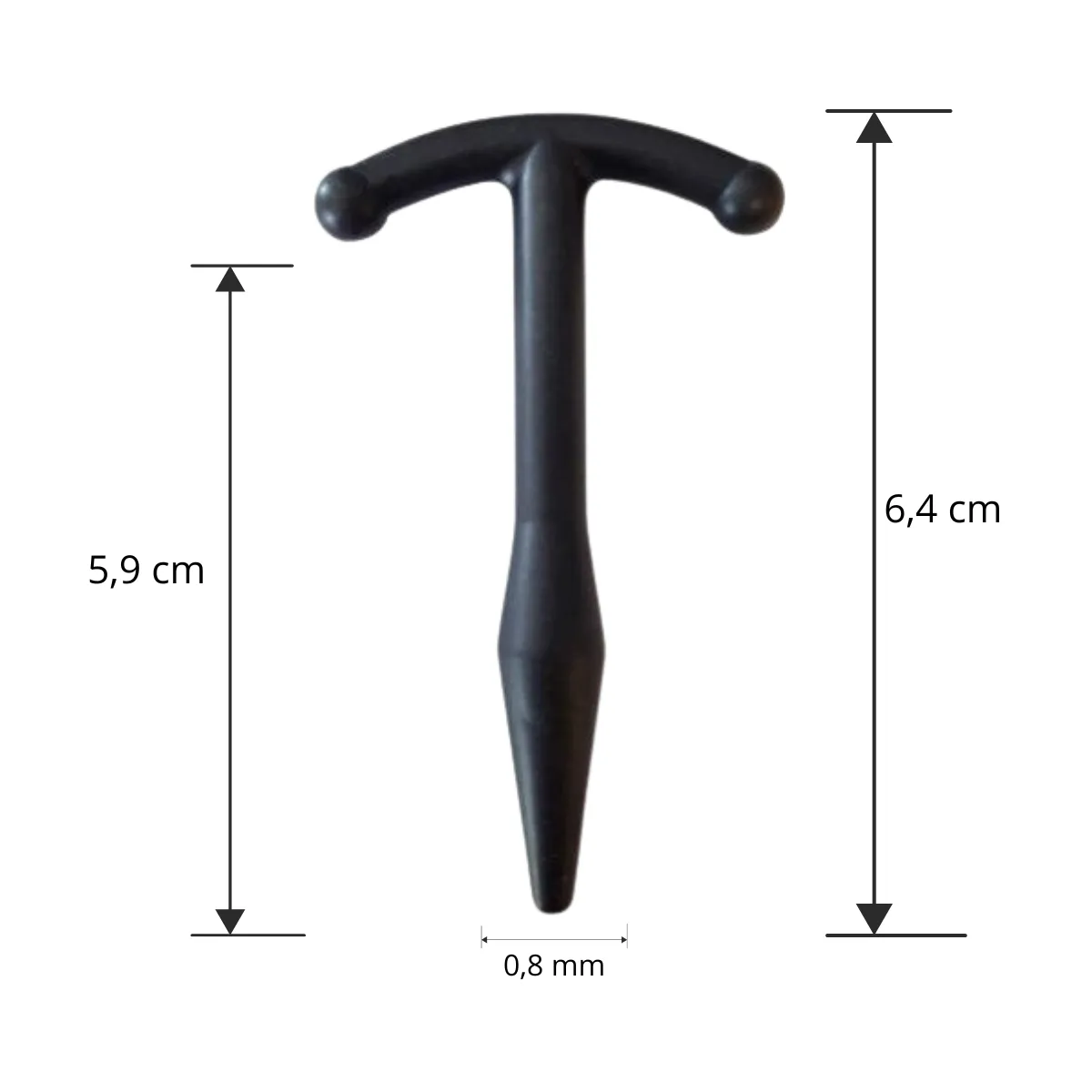 Sonda uretrale pene in silicone 6,4 cm