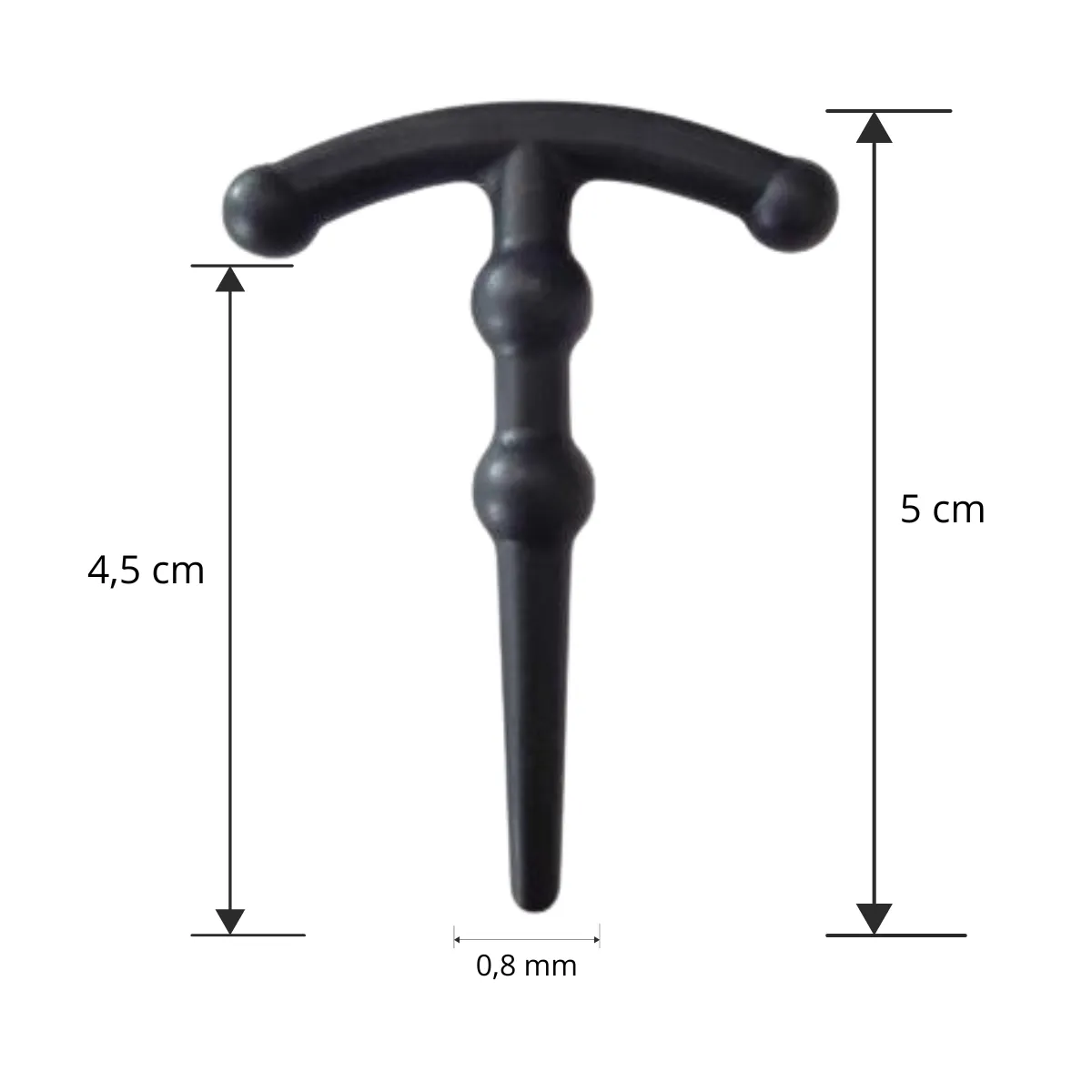 Sonda uretra pene silicone 2 mini sfere 6,4cm