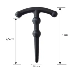 Sonda uretra pene silicone 2 mini sfere 6,4cm